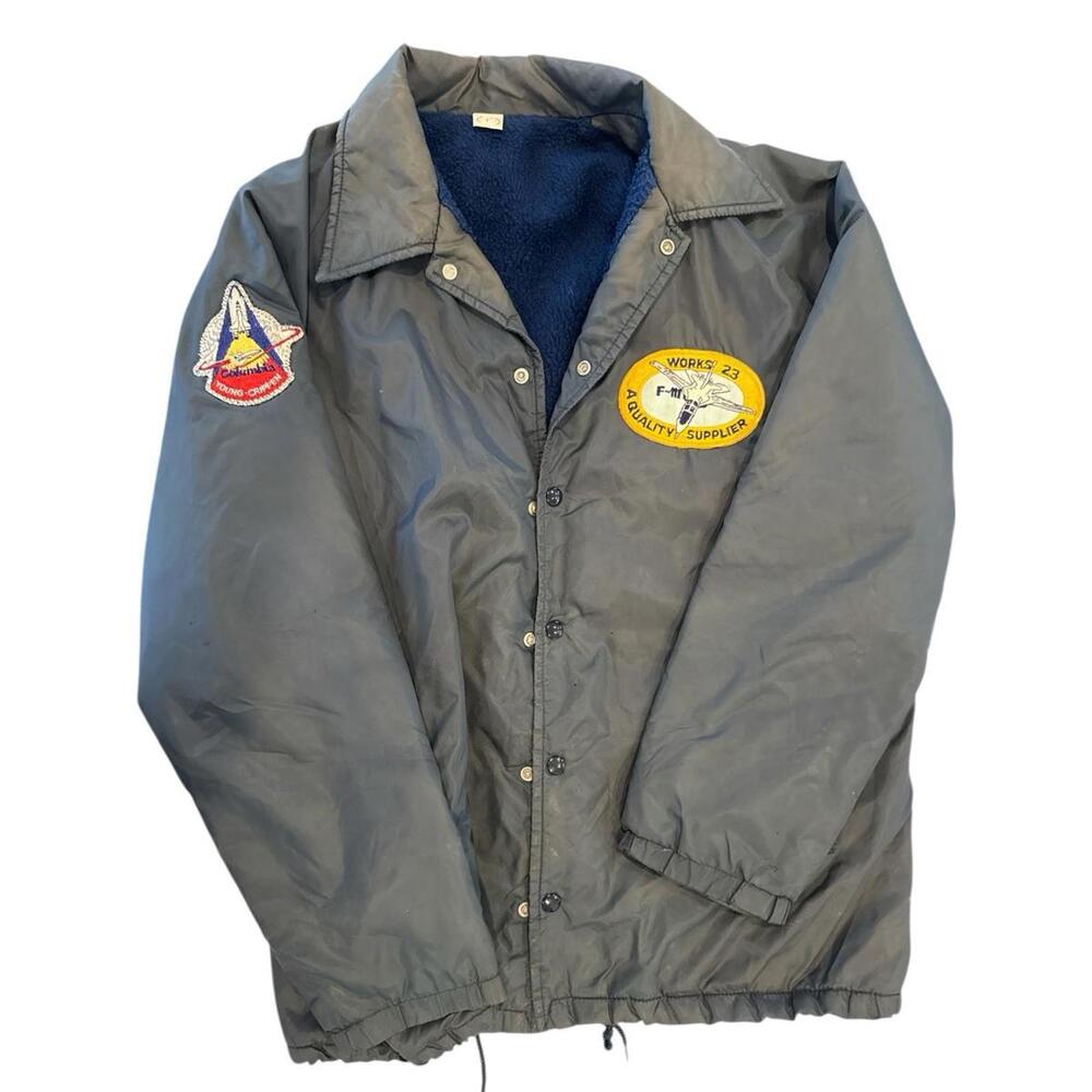 Vintage Holloway NASA Space Shuttle Columbia Young-Crippen Coach Jacket F-111